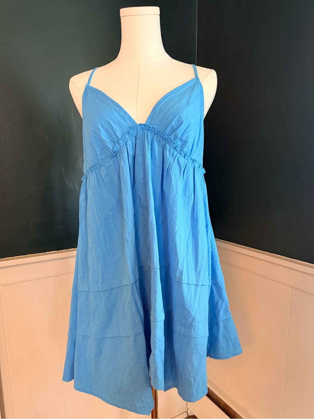 LARGE NWT Wild Fable light blue sleeveless babydoll sundress